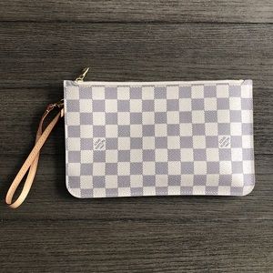 Louis Vuitton Damier Azur Neverfull Wristlet